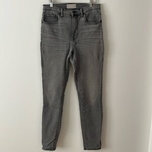 Everlane Authentic Stretch High-Rise Skinny, washed black. Tall.